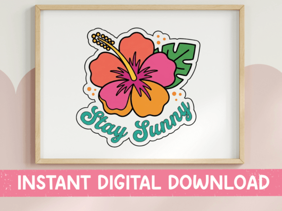 Bring Summer to Your Screen: The Stay Sunny Hibiscus Sticker