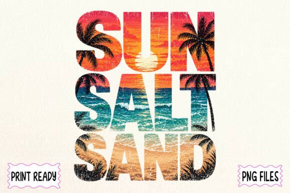 Capture Coastal Nostalgia with Sun Salt Sand Vintage Beach Design
