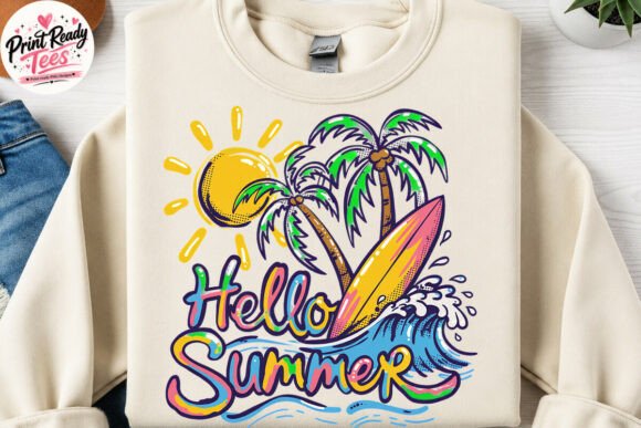 Capturing the Coast: The Hello Summer Beach Vacation PNG