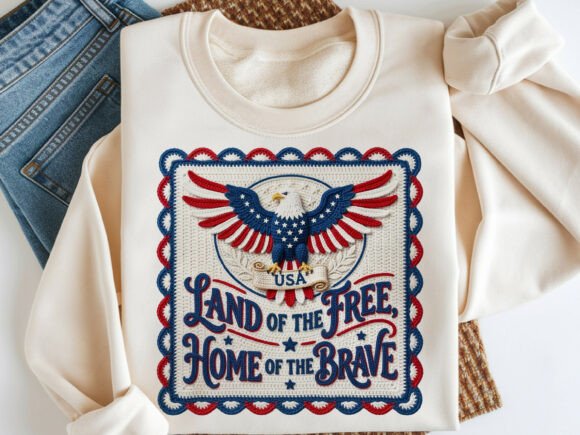 Celebrate American Spirit with the Land of Free USA Patriotic Eagle Design
