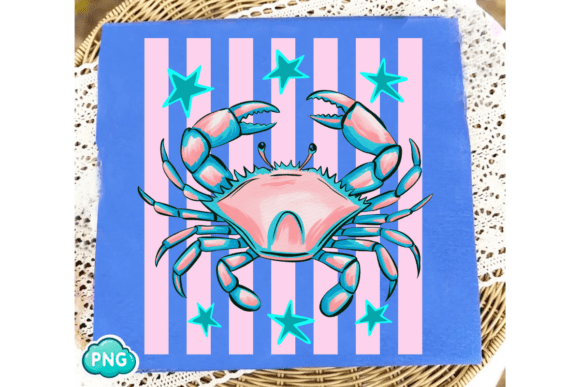 Charm Your Audience with This Playful Coastal Crab Design