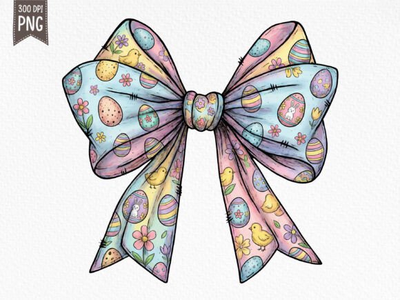 Charming Easter Coquette Bow PNG: A Pastel Design Essential