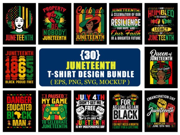 Freedom Juneteenth T-Shirt Design Bundle: A Celebration in Graphics